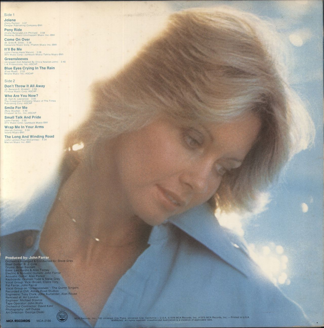 Olivia Newton John Come On Over US Vinyl LP
