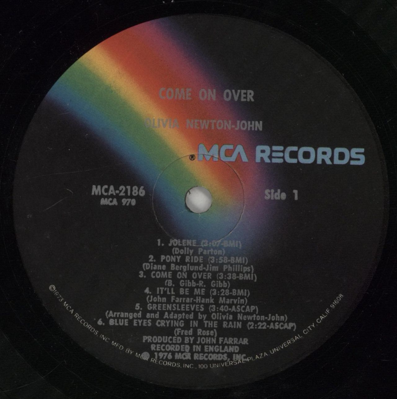 Olivia Newton John Come On Over US Vinyl LP
