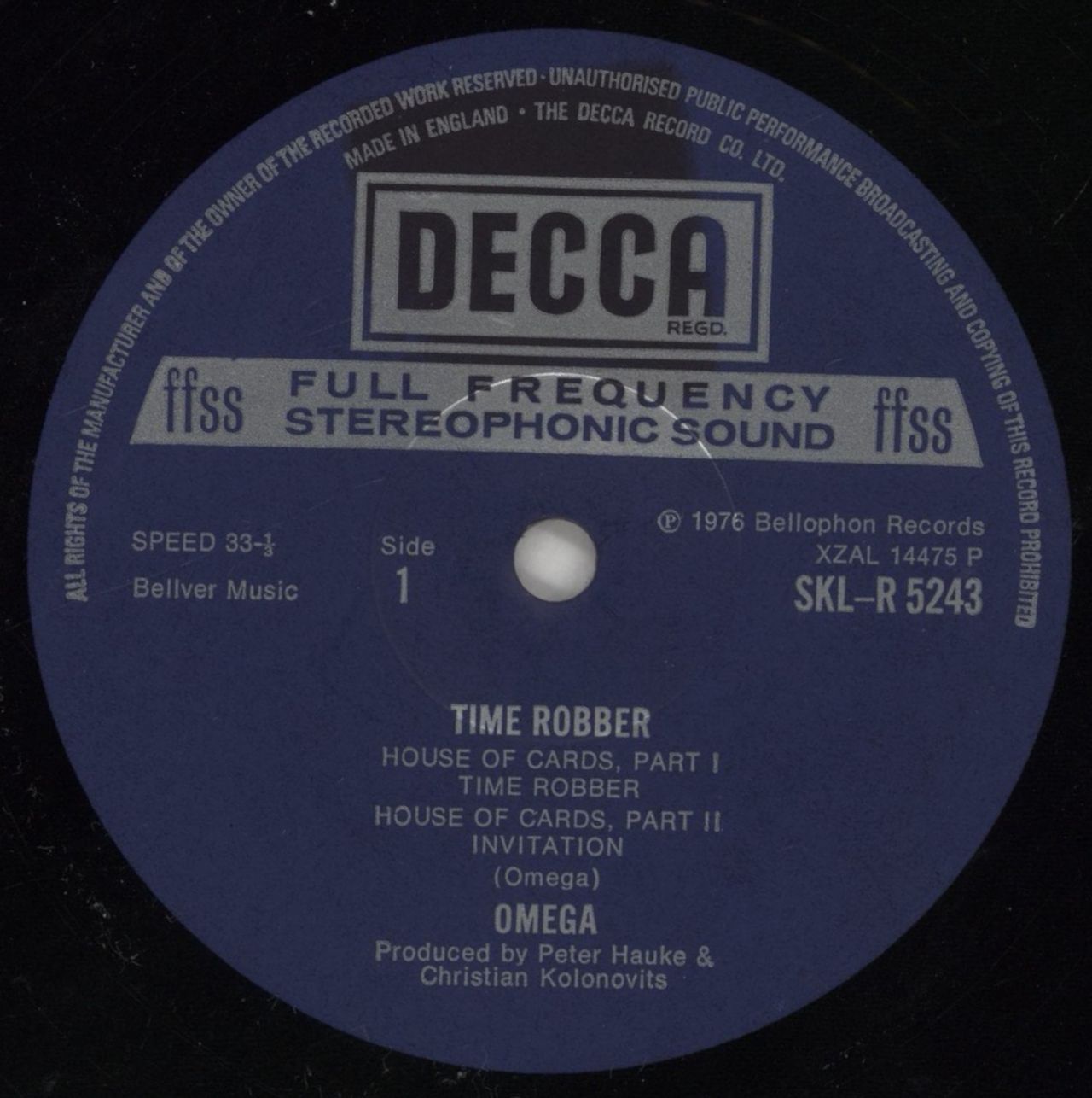 Omega Time Robber - EX UK Vinyl LP