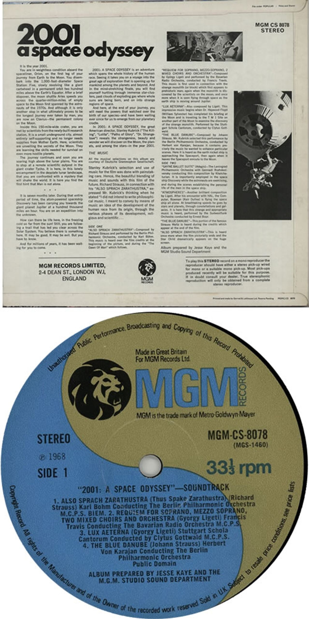 Original Soundtrack 2001: A Space Odyssey - 1st UK Vinyl LP