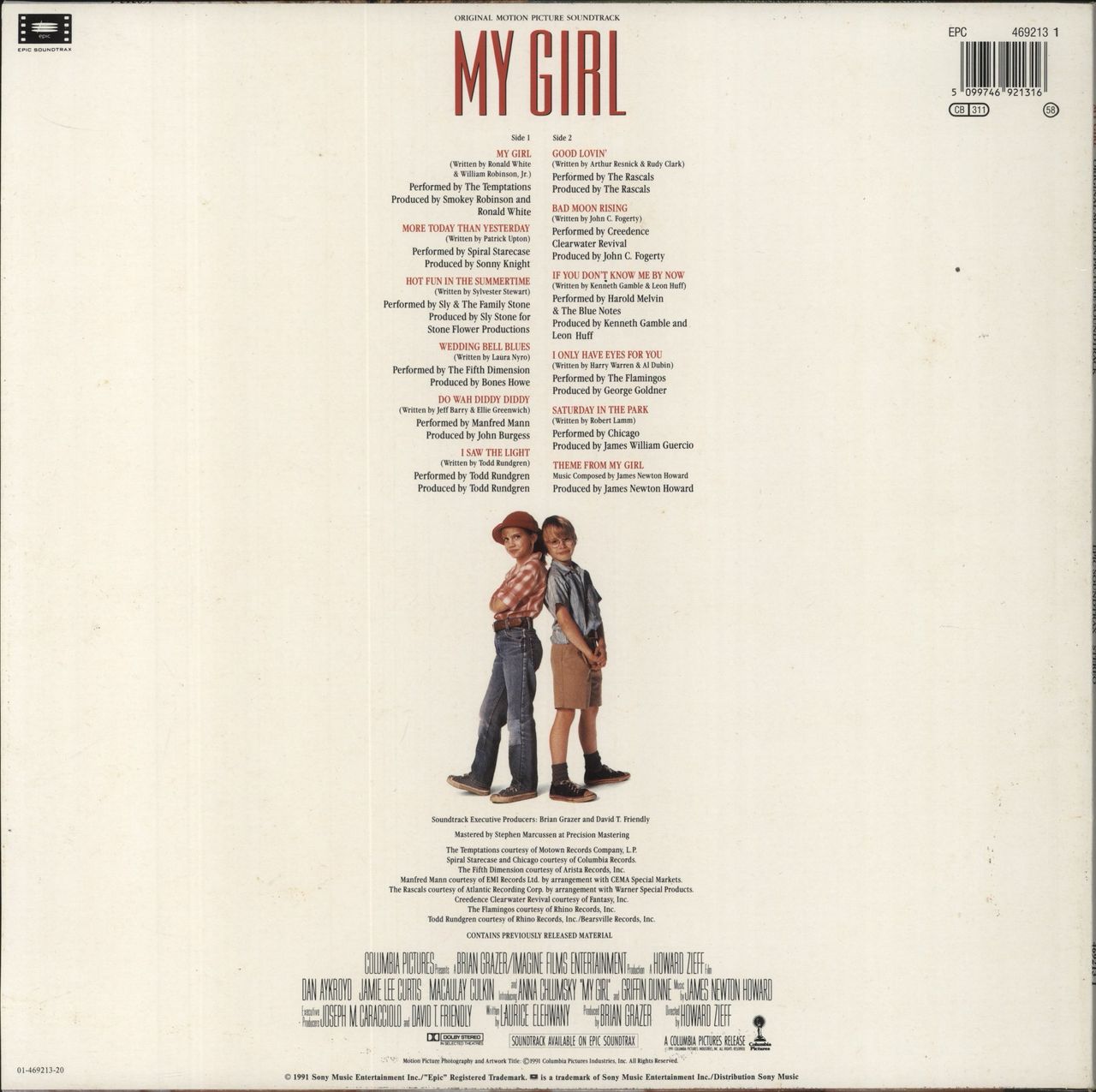 Original Soundtrack My Girl UK Vinyl LP