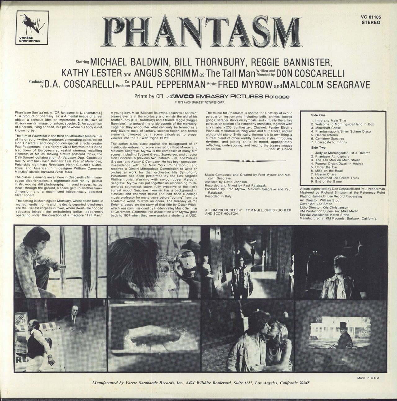 Original Soundtrack Phantasm US Vinyl LP