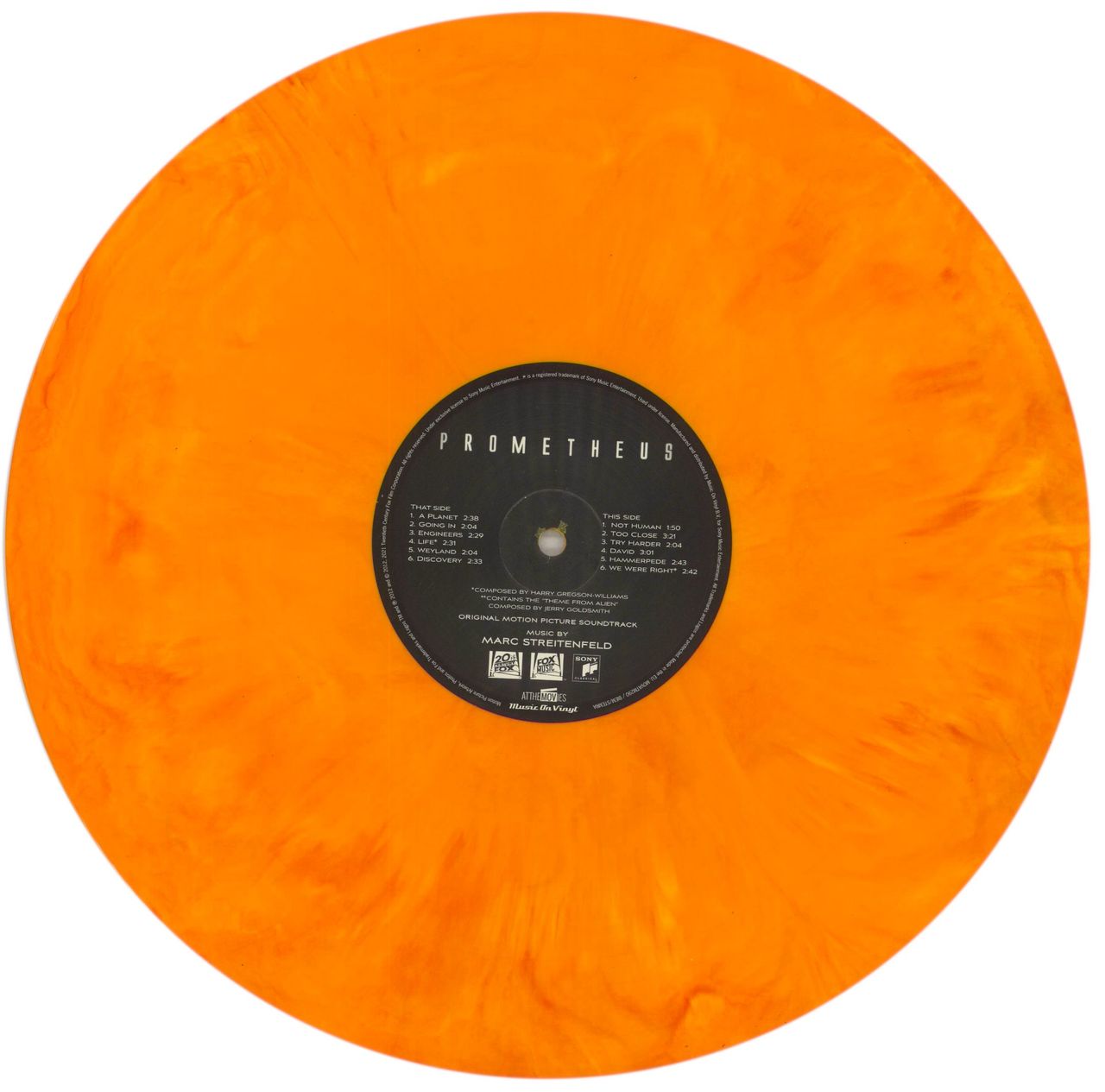 Original Soundtrack Prometheus - Flaming Vinyl + Litho UK 2-LP vinyl set