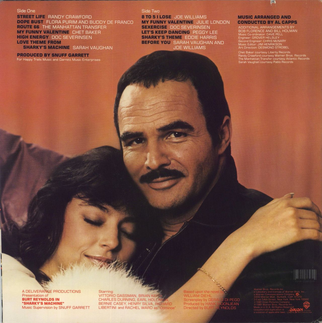 Original Soundtrack Sharky's Machine US Vinyl LP
