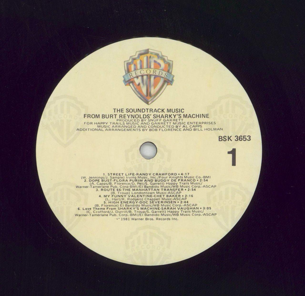 Original Soundtrack Sharky's Machine US Vinyl LP