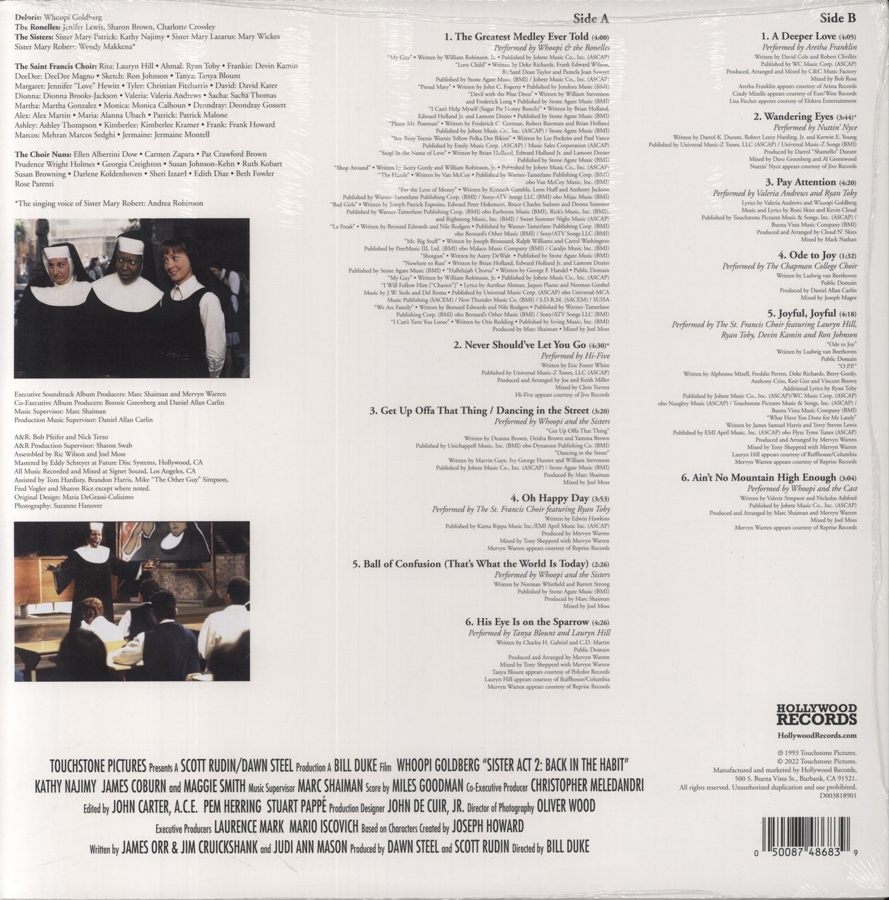 Original Soundtrack Sister Act 2: Back In The Habit - White Vinyl - Sealed US Vinyl LP