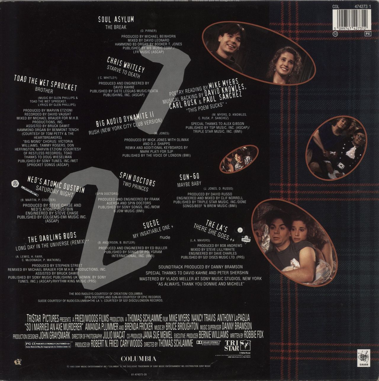 Original Soundtrack So I Married An Axe Murderer UK Vinyl LP