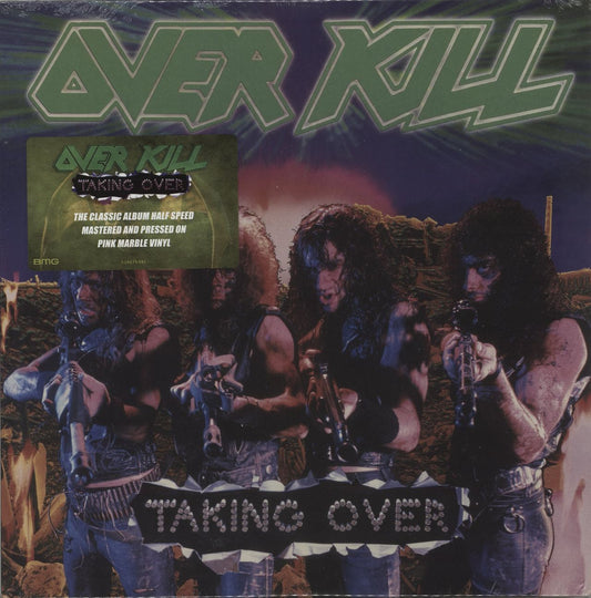 Overkill Taking Over - Pink Marble Vinyl - Sealed US Vinyl LP
