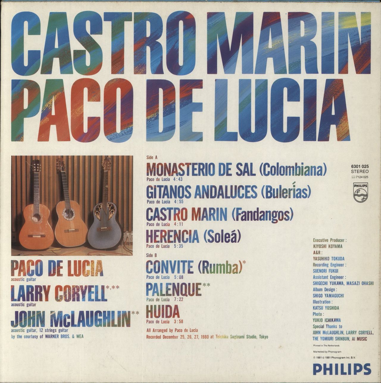 Paco De Lucia Castro Marin Dutch Vinyl LP