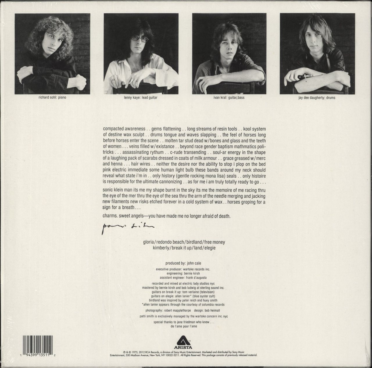 Patti Smith Horses - NAD2021 - White Vinyl UK Vinyl LP