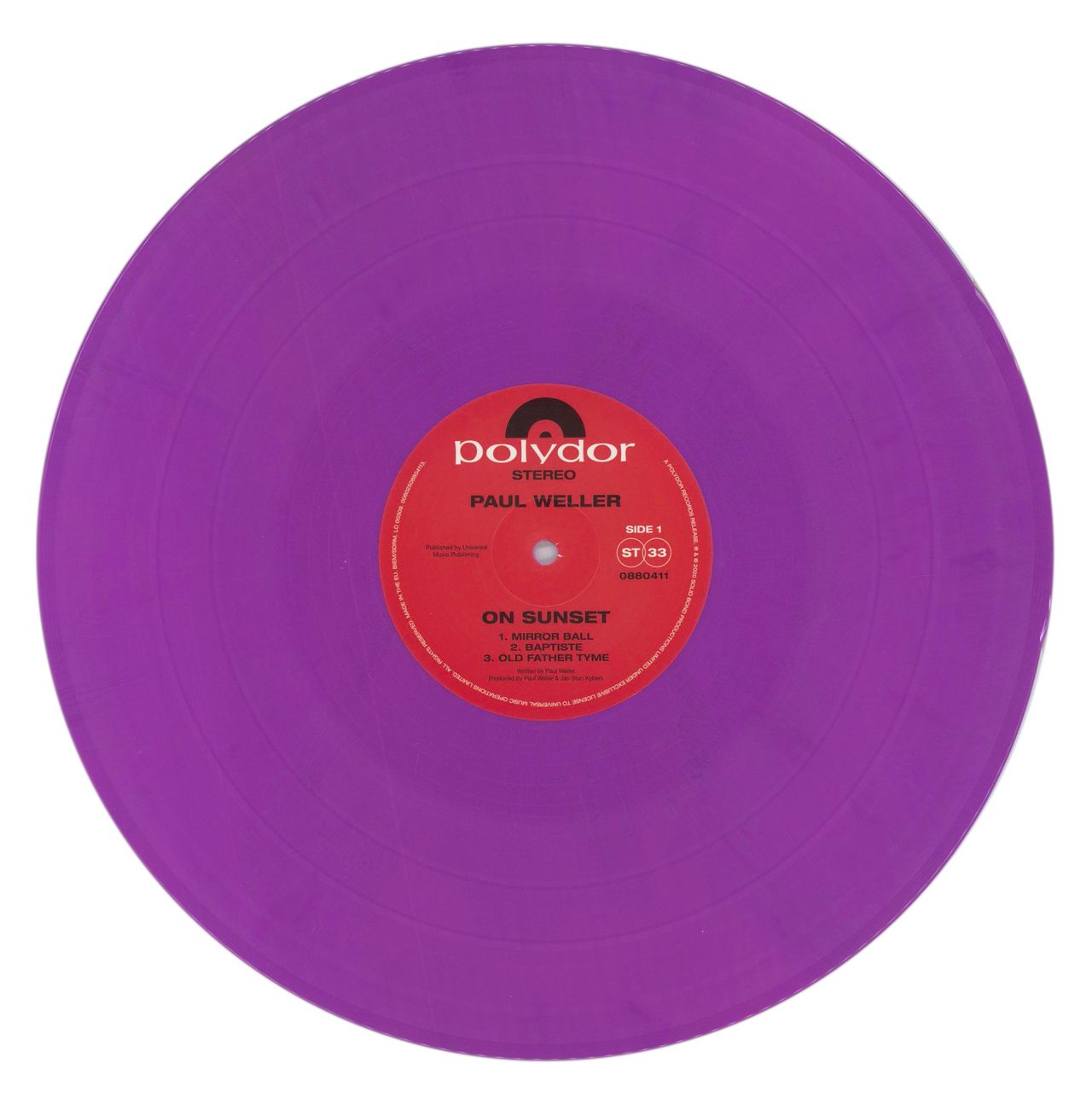 Paul Weller On Sunset - Purple Vinyl - Autographed UK 2-LP vinyl set