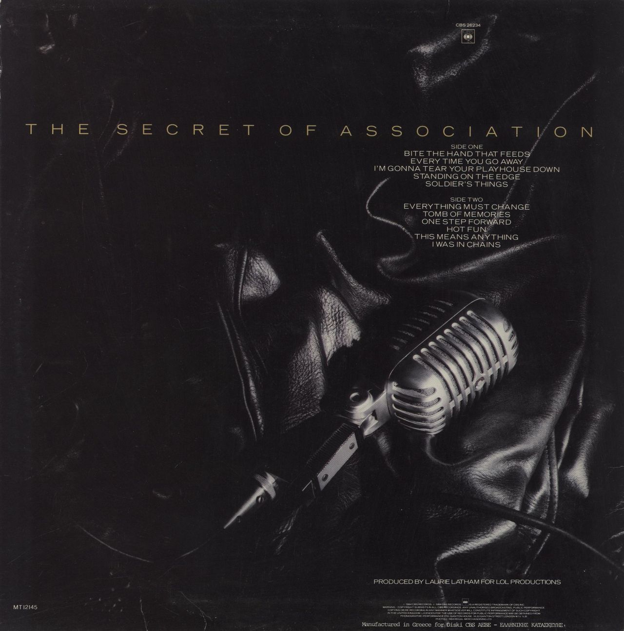 Paul Young The Secret Of Association + insert Greek Vinyl LP