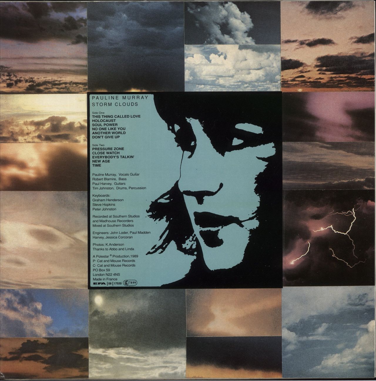 Pauline Murray Storm Clouds UK Vinyl LP