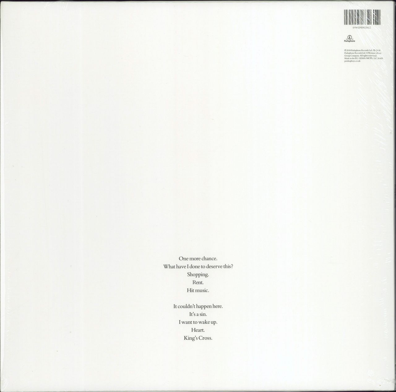 Pet Shop Boys Actually - 180gm Vinyl + Shrink UK Vinyl LP