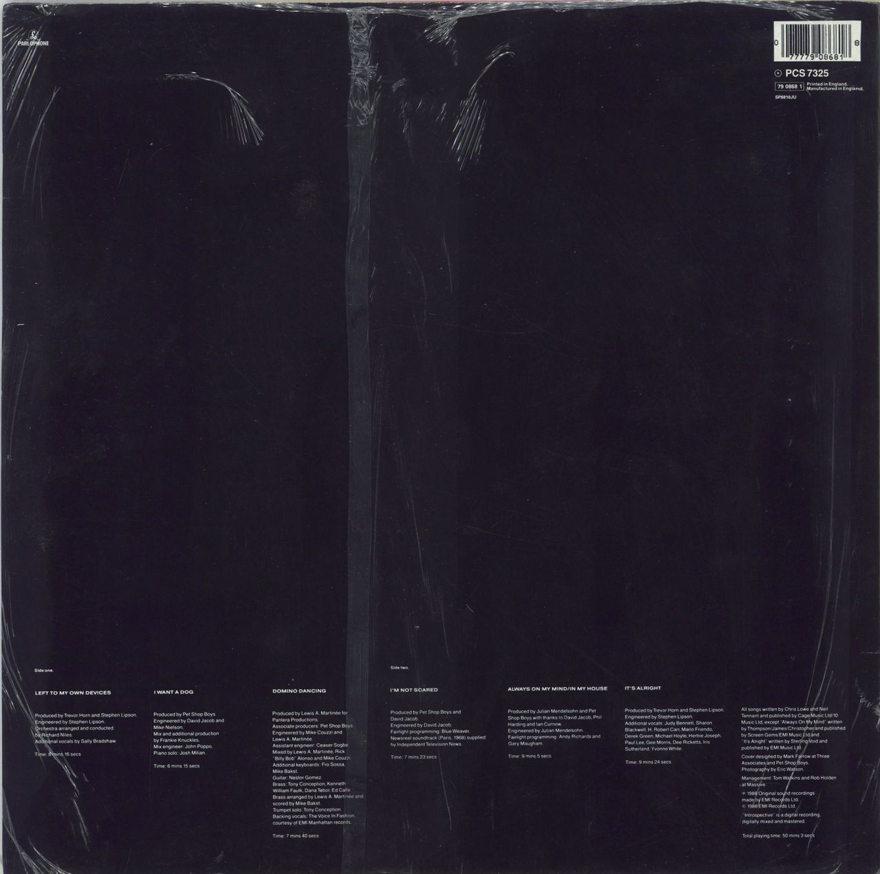 Pet Shop Boys Introspective - Sealed UK Vinyl LP