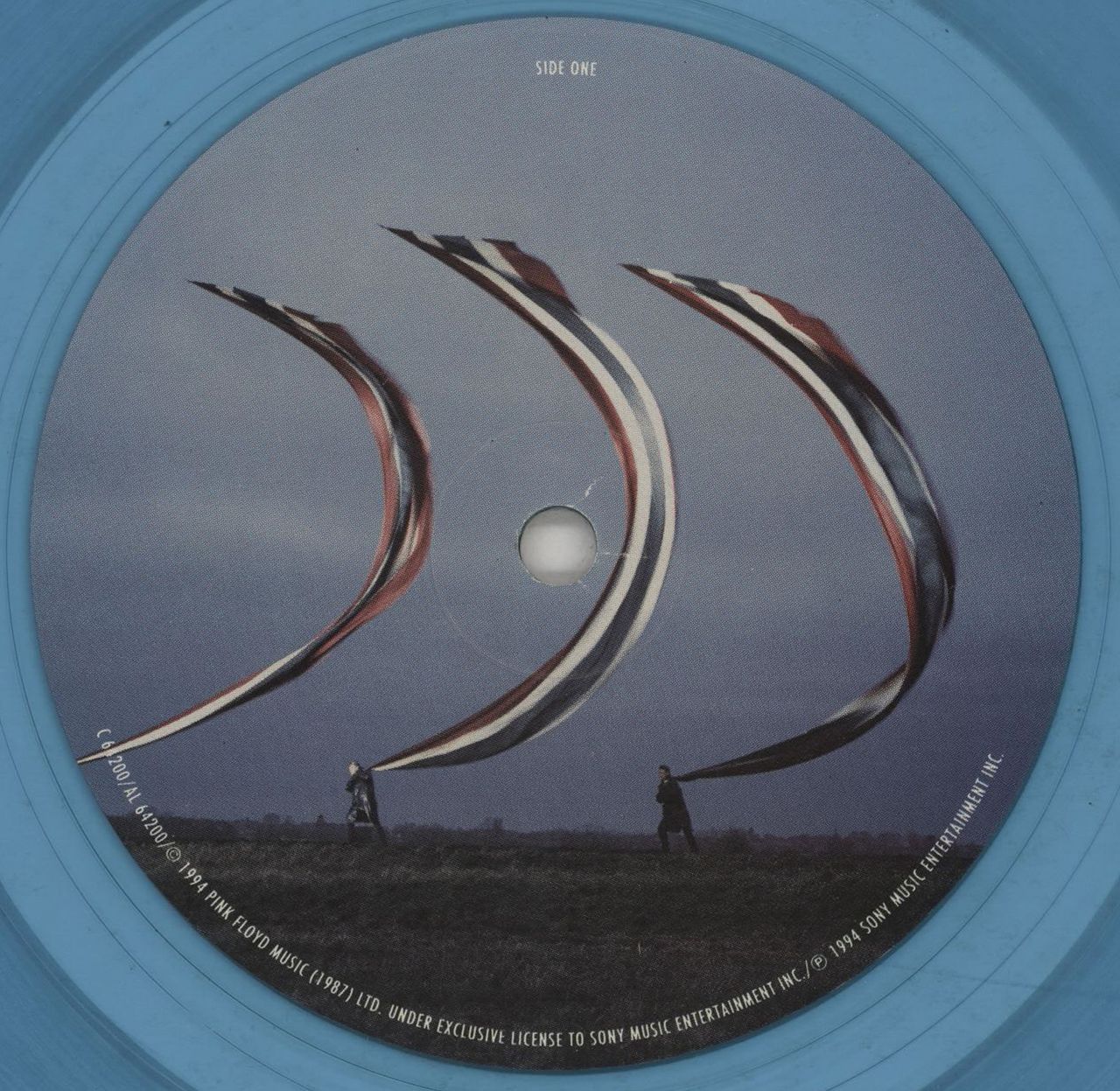 Pink Floyd The Division Bell - Aqua Blue Vinyl - EX US Vinyl LP