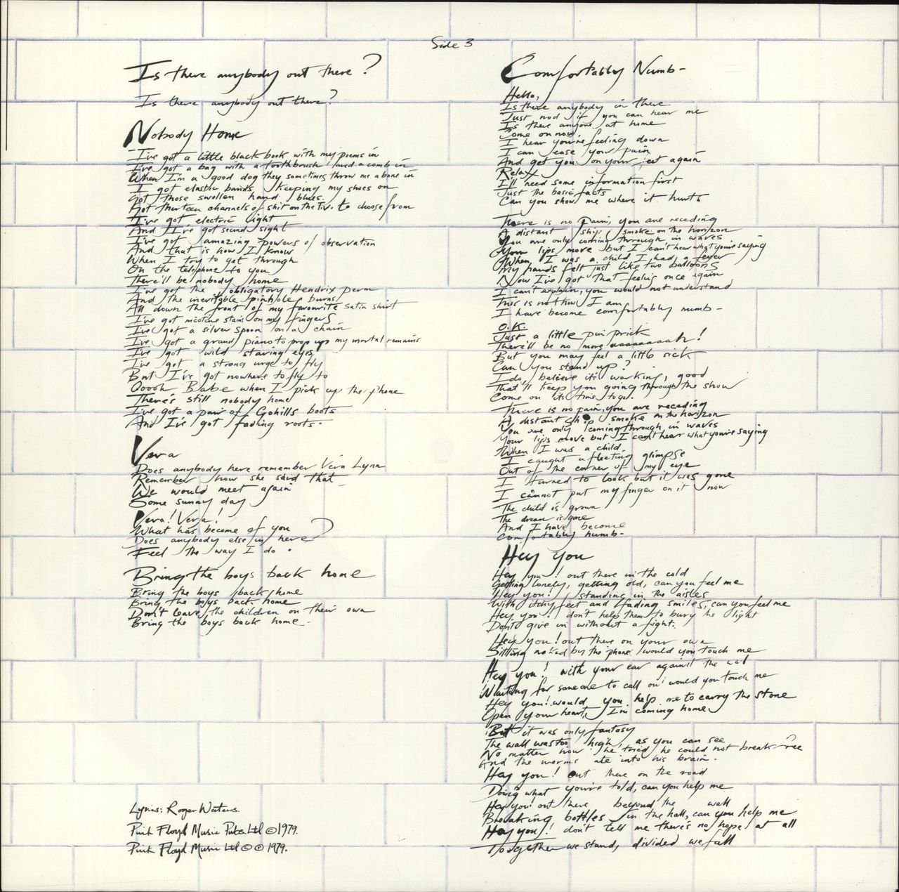 Pink Floyd The Wall - 3rd UK 2-LP vinyl set