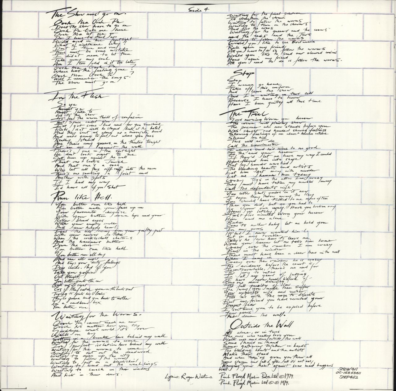 Pink Floyd The Wall - 3rd UK 2-LP vinyl set
