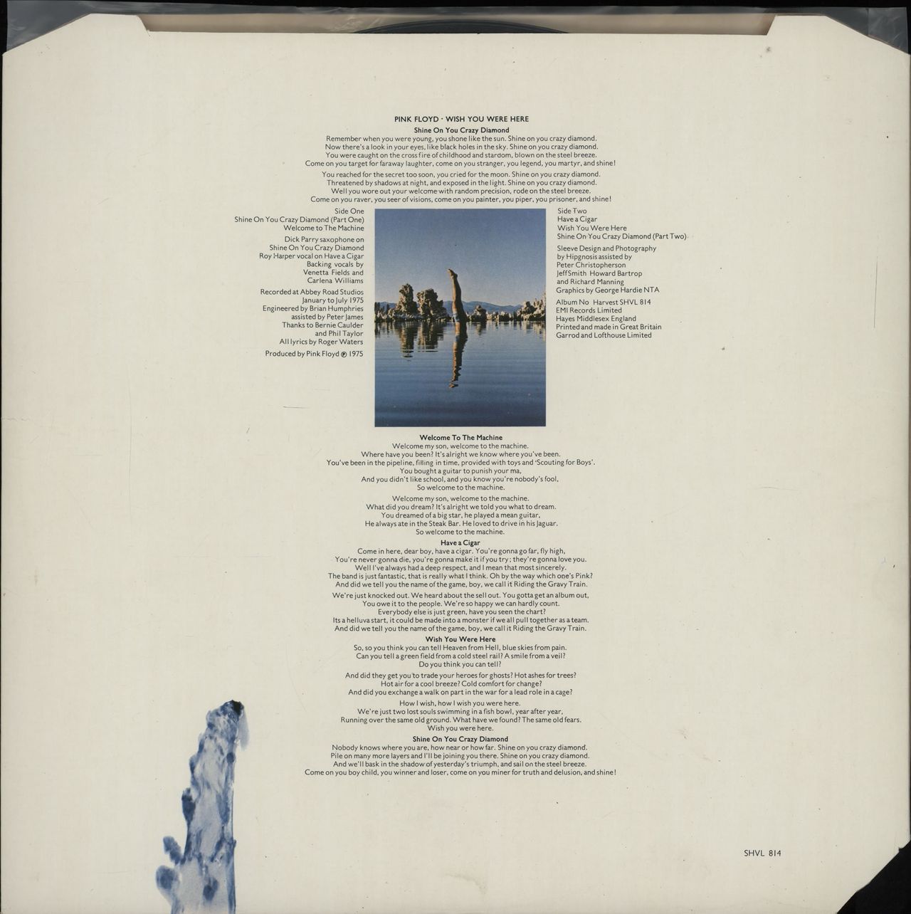 Pink Floyd Wish You Were Here - 1st (B) Complete + Shrink - EX UK Vinyl LP