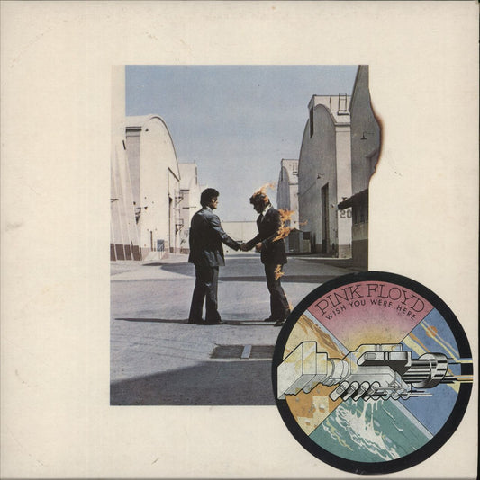 Pink Floyd Wish You Were Here - 2nd + Postcard & Sticker - EX UK Vinyl LP