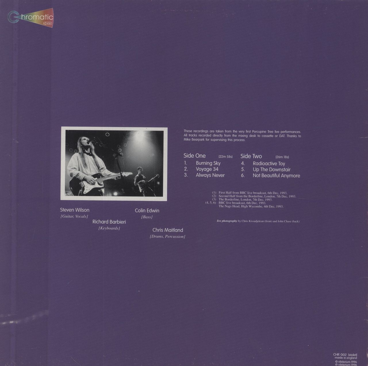 Porcupine Tree Spiral Circus UK Vinyl LP