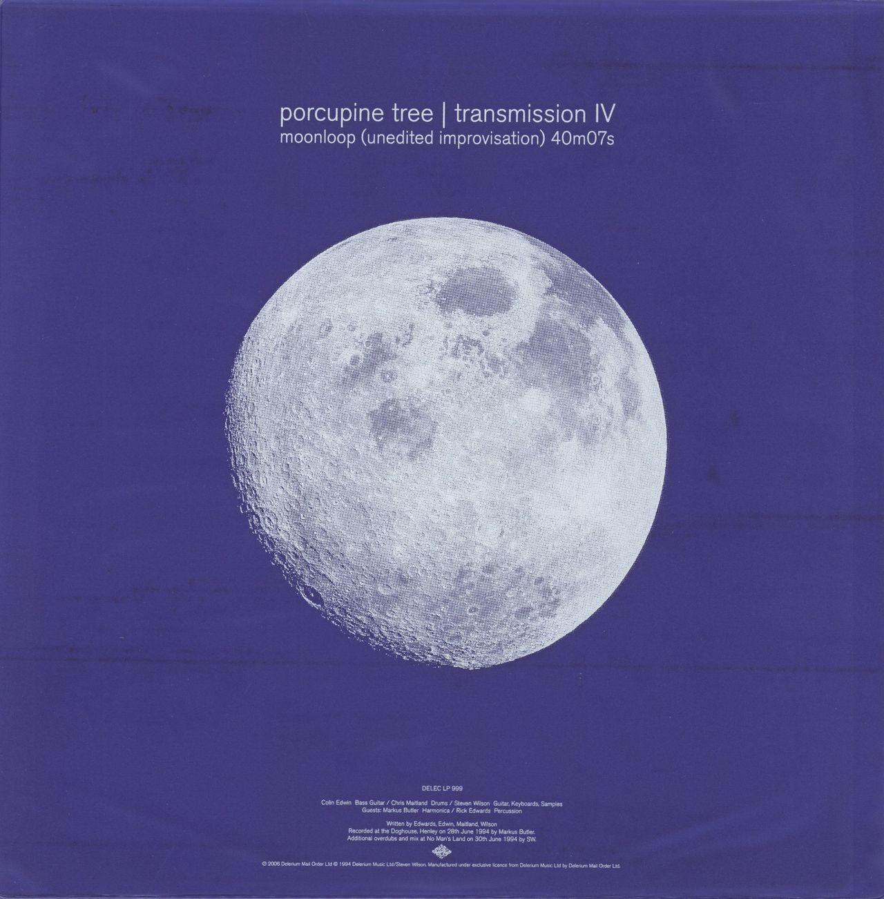 Porcupine Tree Transmission IV - Moonloop EP - Clear Vinyl UK Vinyl LP