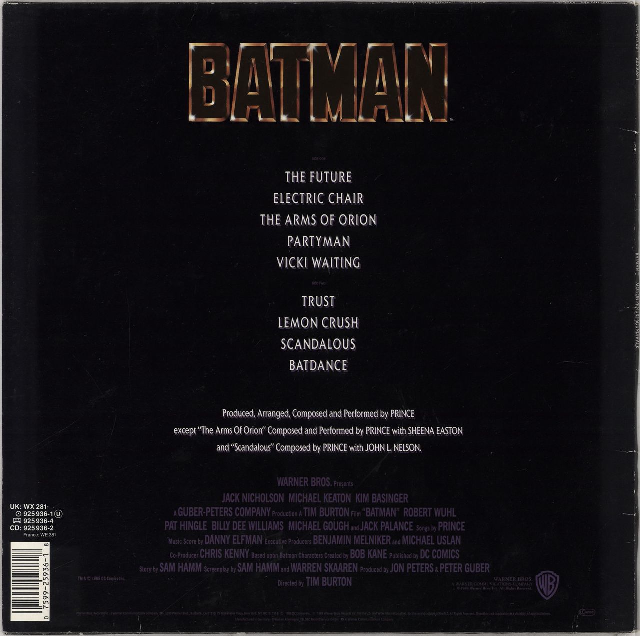 Prince Batman - EX UK Vinyl LP