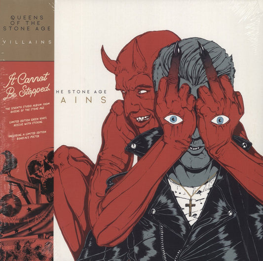 Queens Of The Stone Age Villains - Clear Leaf Green - Sealed US 2-LP vinyl set