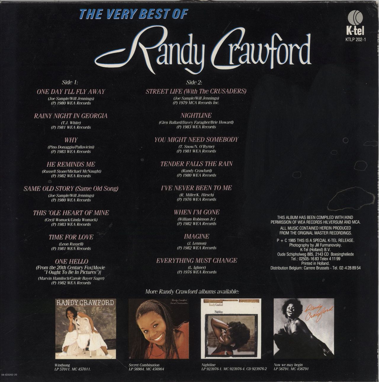 Randy Crawford The Very Best Of Dutch Vinyl LP