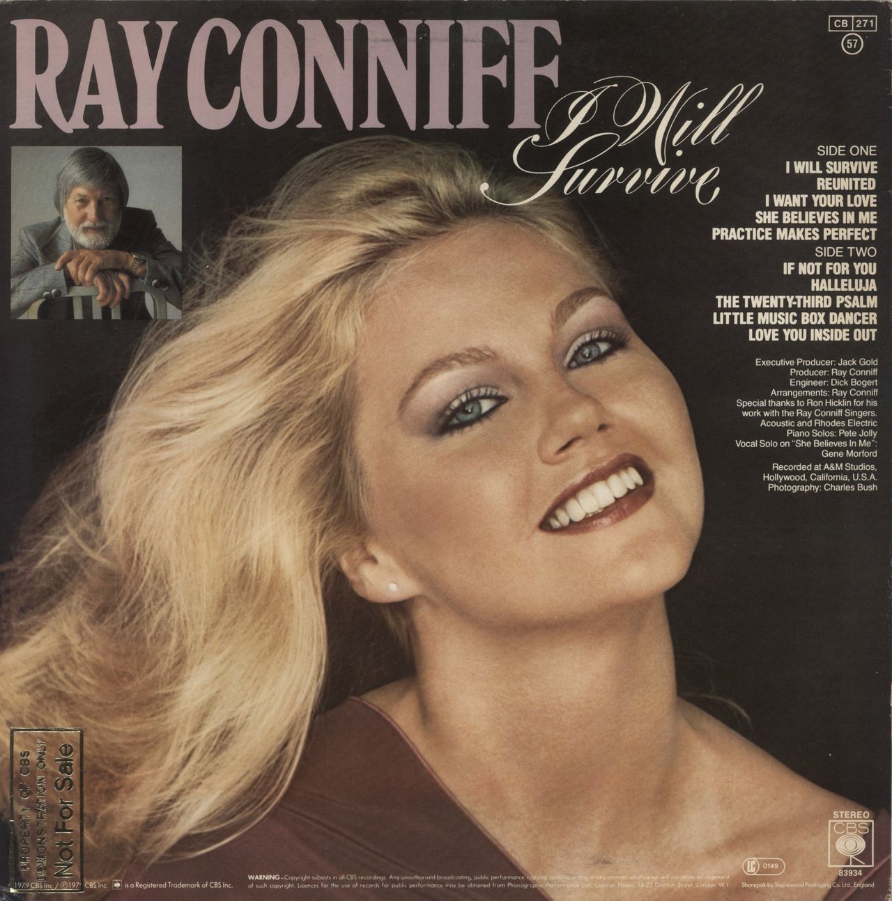 Ray Conniff I Will Survive - Gold promo stamped UK Vinyl LP