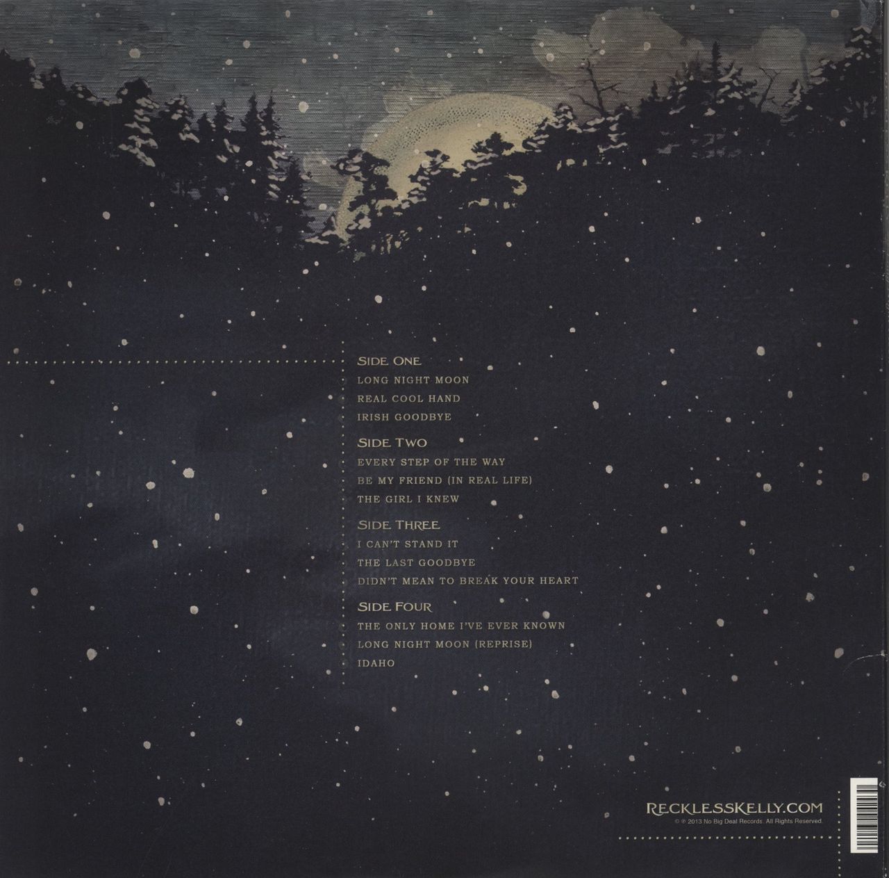 Reckless Kelly Long Night Moon US 2-LP vinyl set