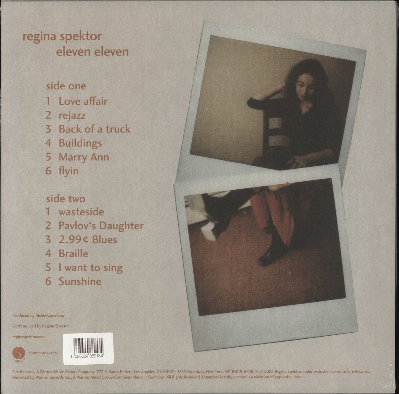 Regina Spektor 11:11 - Sealed US Vinyl LP