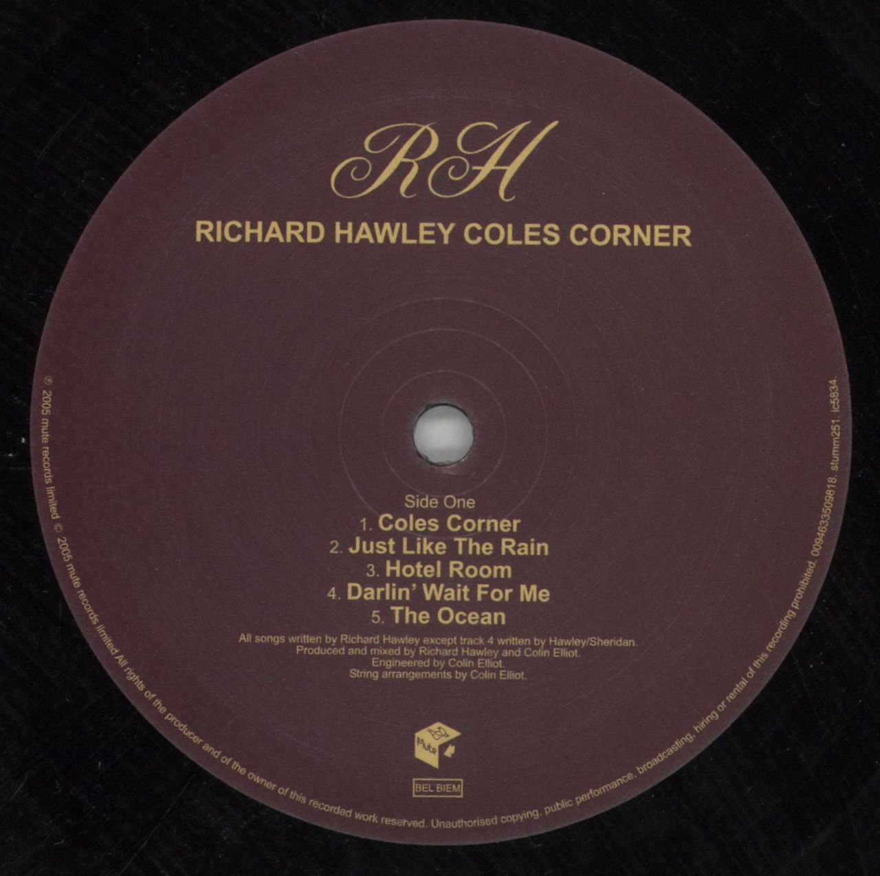Richard Hawley Coles Corner UK Vinyl LP