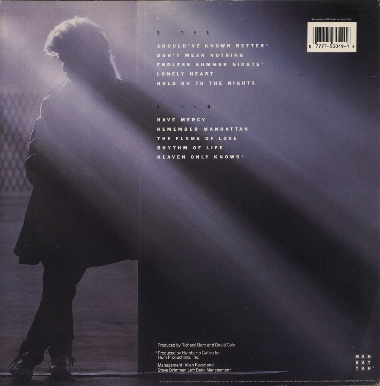 Richard Marx Richard Marx US Vinyl LP