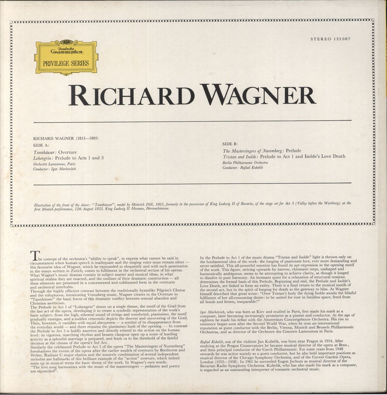 Richard Wagner Richard Wagner UK Vinyl LP