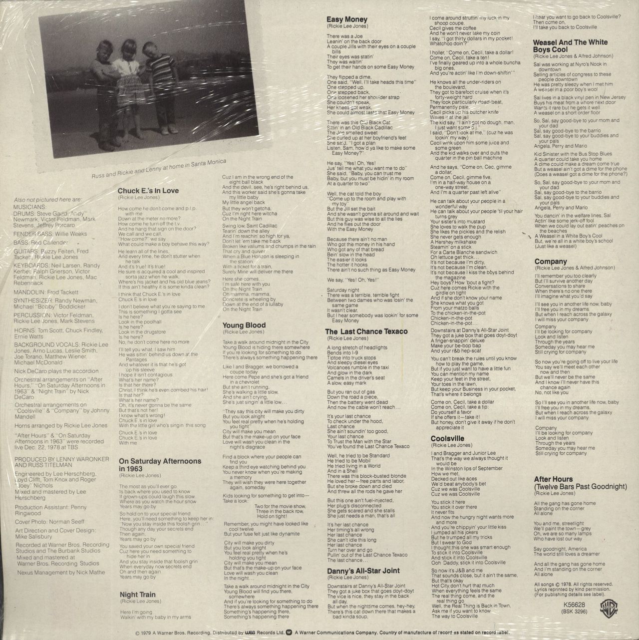 Rickie Lee Jones Rickie Lee Jones - Nimbus Supercut UK Vinyl LP