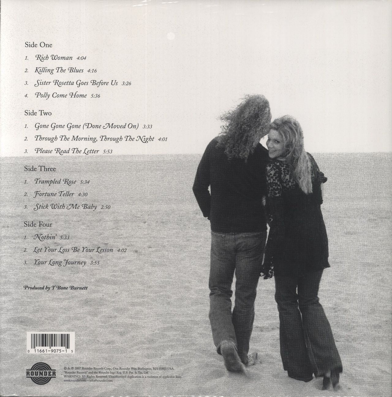 Robert Plant & Alison Krauss Raising Sand - 180gm Clear Vinyl US 2-LP vinyl set