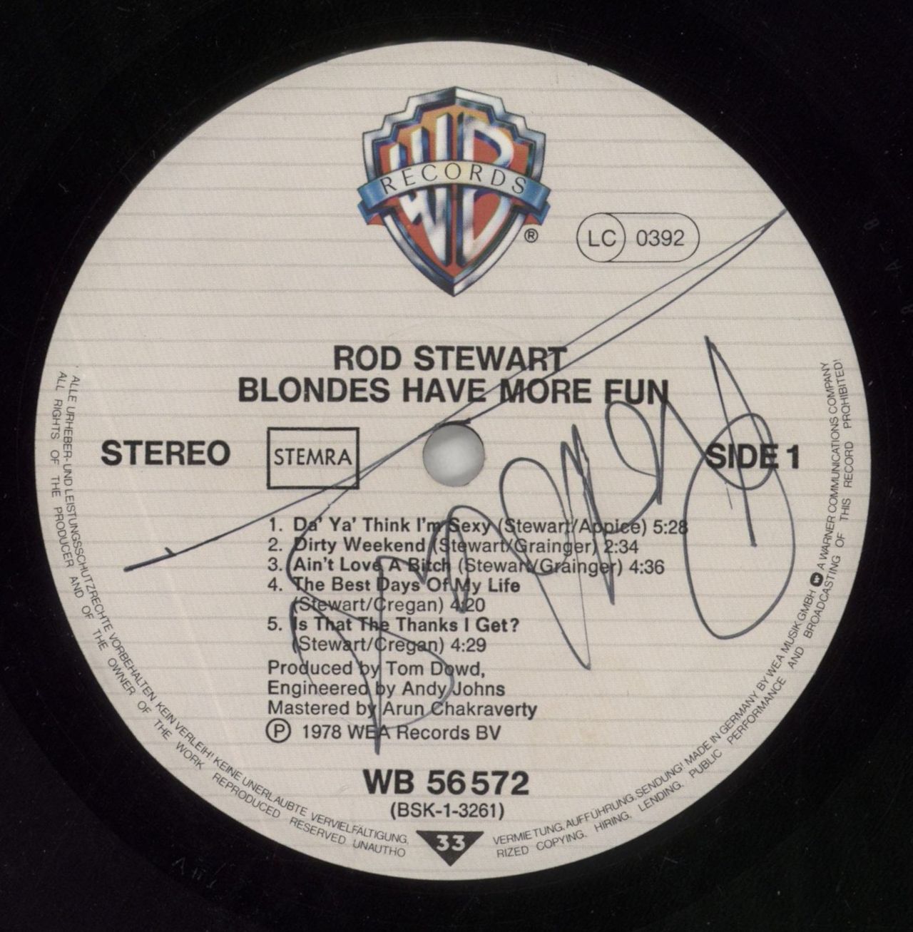 Rod Stewart Blondes Have More Fun German Vinyl LP
