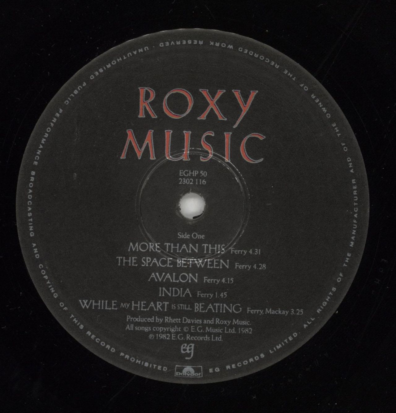 Roxy Music Avalon - Shrink UK Vinyl LP