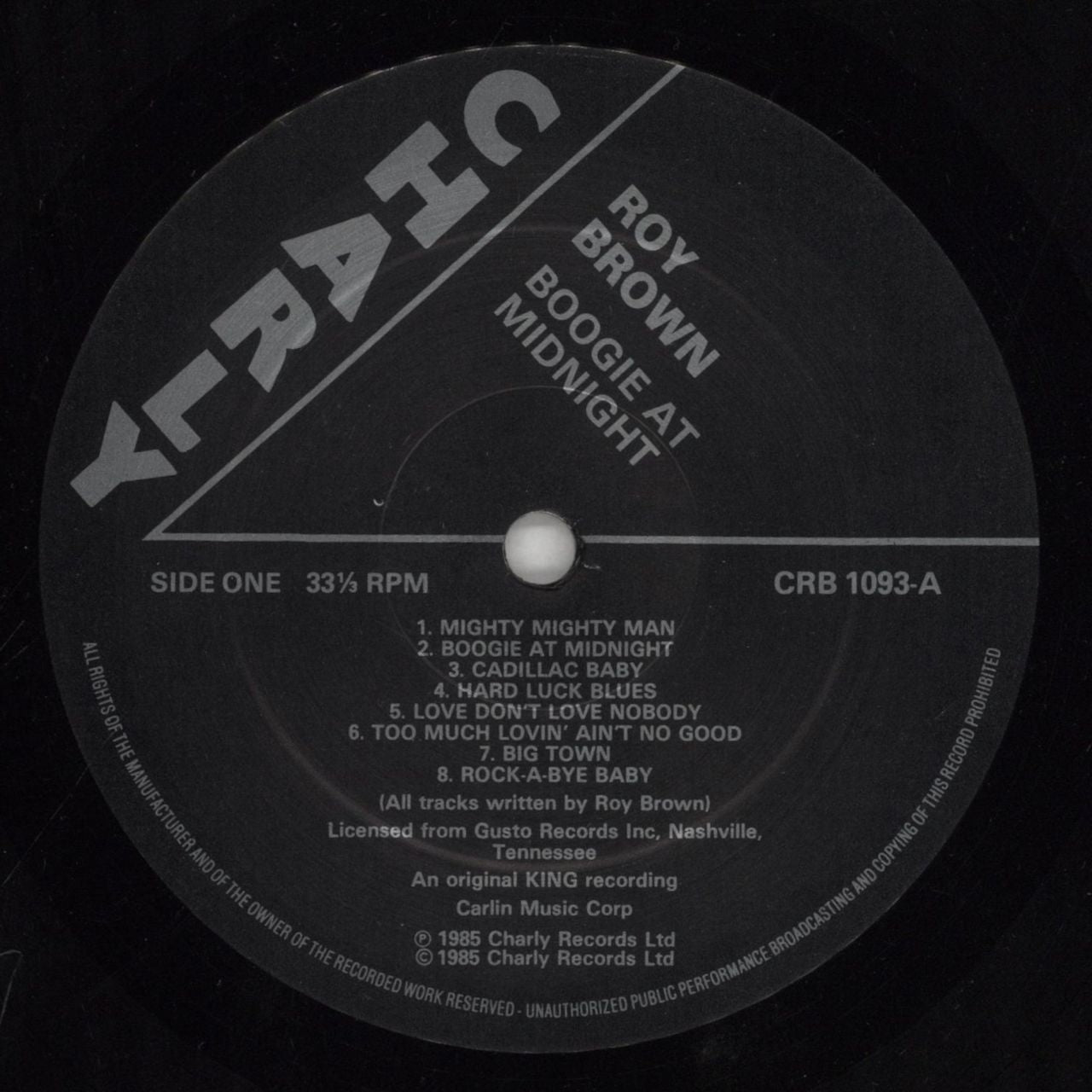 Roy Brown Boogie At Midnight UK Vinyl LP