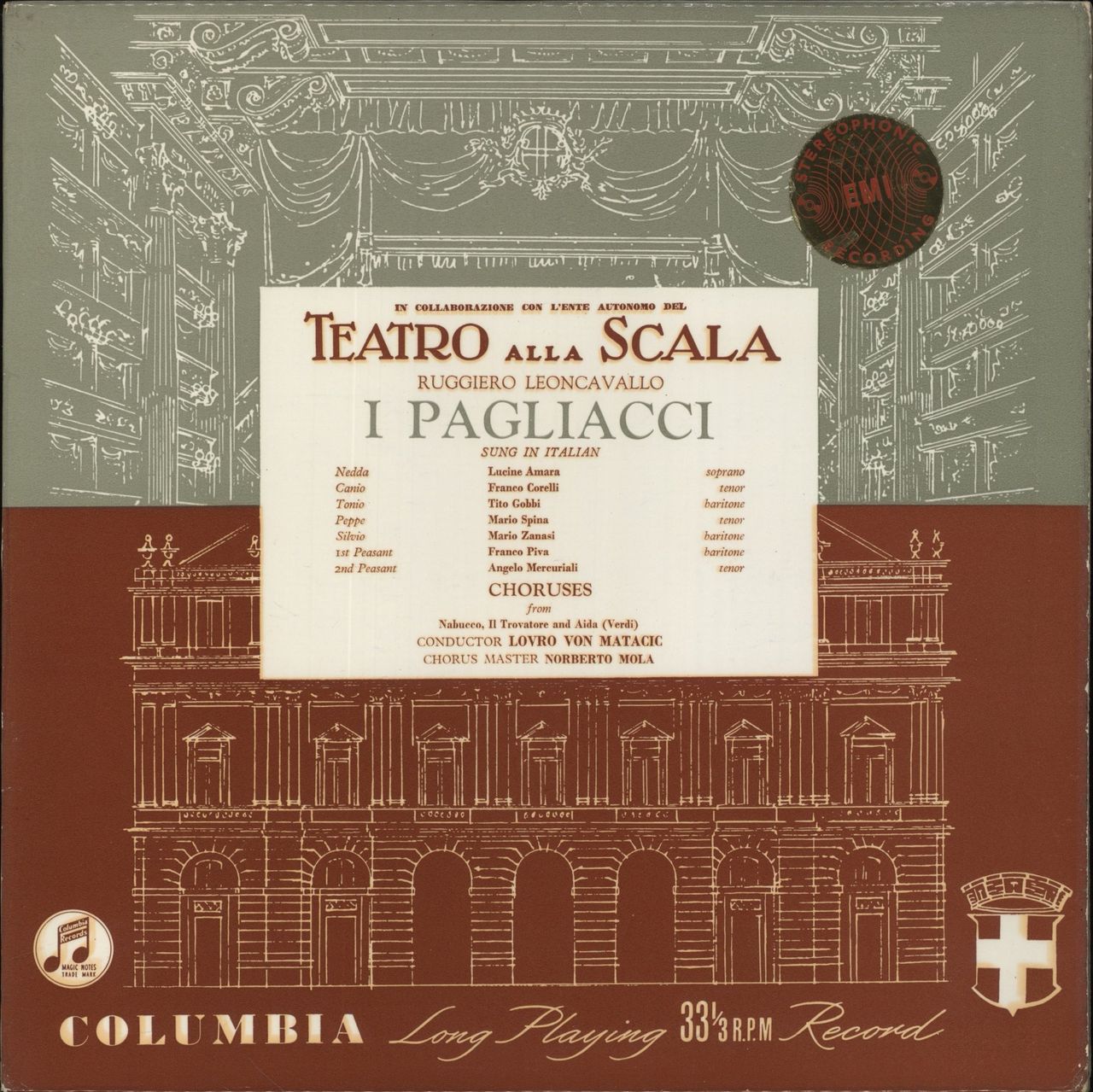 Ruggiero Leoncavallo Ruggiero Leoncavallo: I Pagliacci / Verdi Choruses UK 2-LP vinyl set
