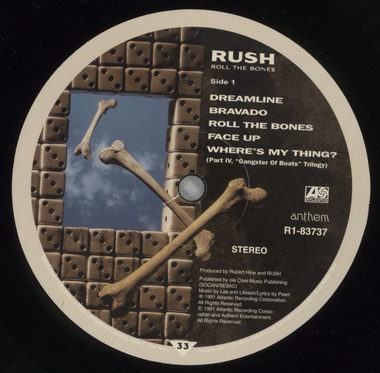 Rush Roll The Bones - 200 Gram Vinyl US Vinyl LP