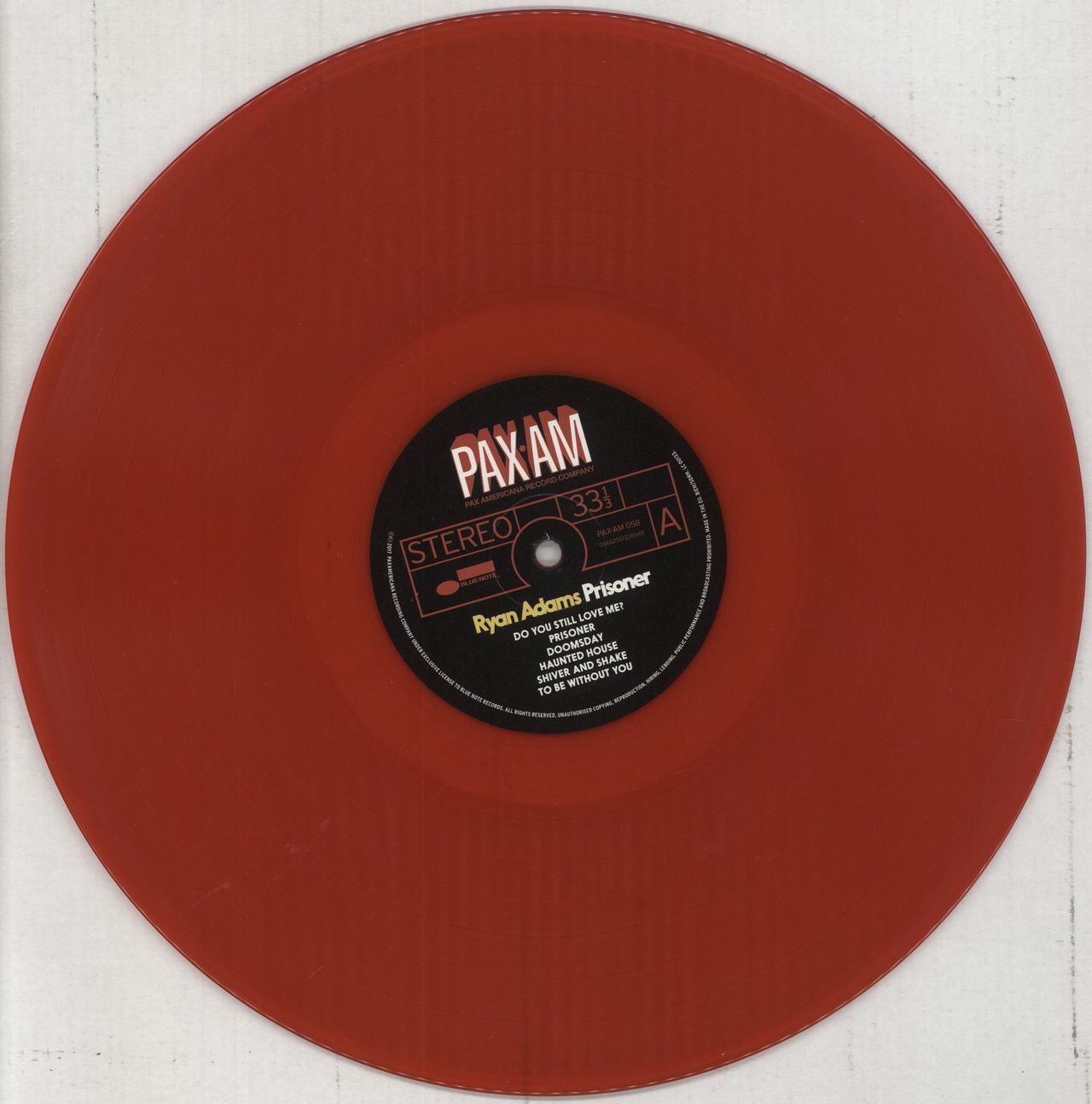 Ryan Adams Prisoner - Red Vinyl UK Vinyl LP
