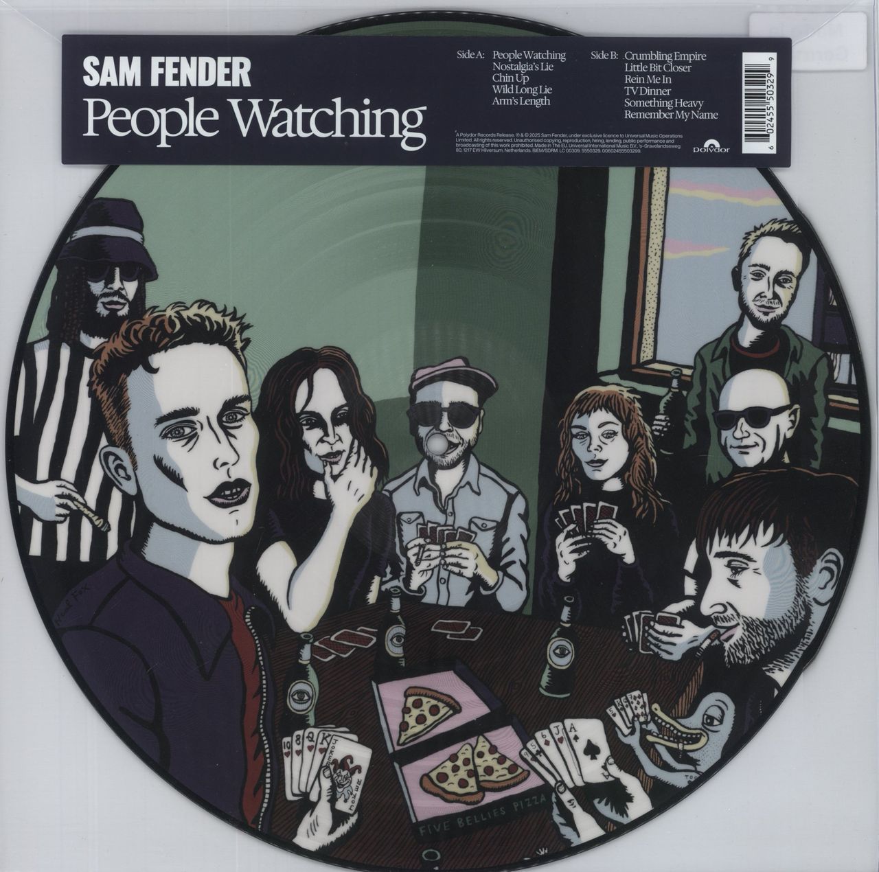 Sam Fender People Watching - Neal Fox Artwork Picture Disc + Autographed Lyric Print UK Picture disc LP