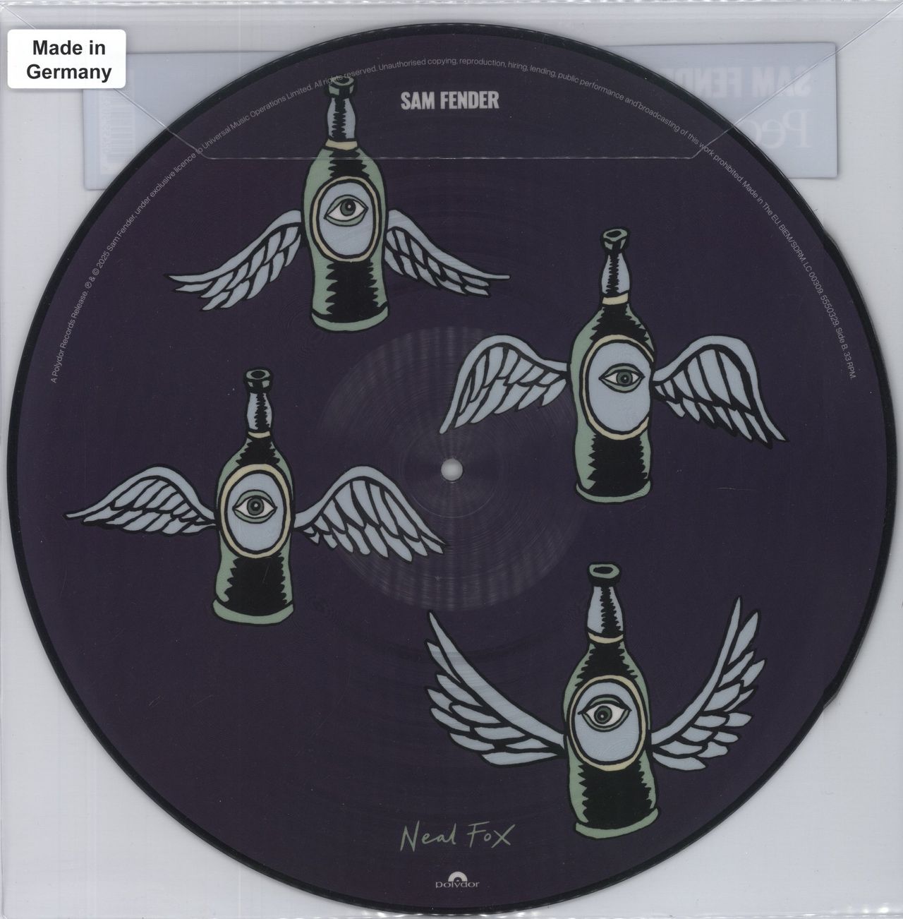 Sam Fender People Watching - Neal Fox Artwork Picture Disc + Autographed Lyric Print UK Picture disc LP