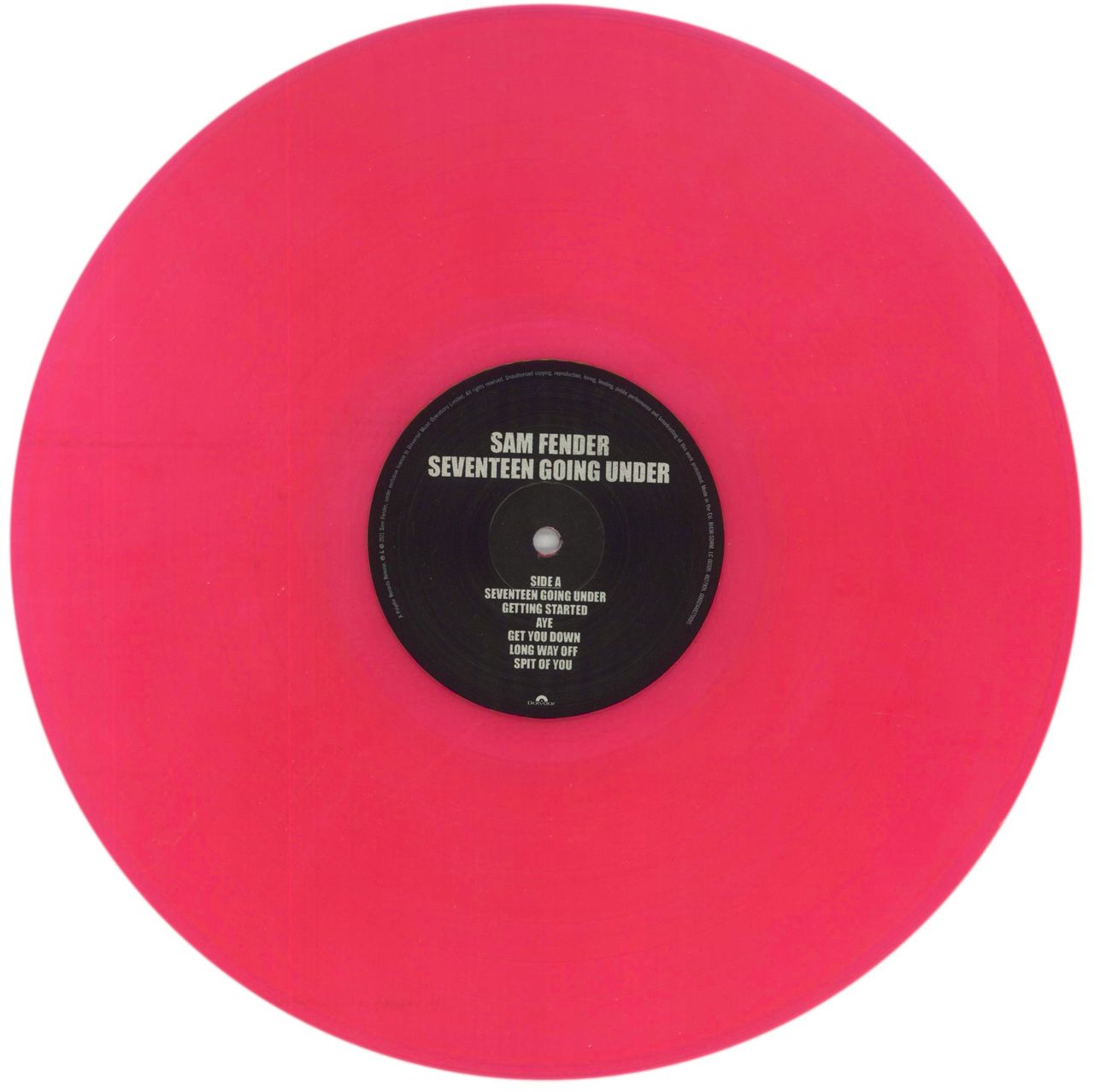 Sam Fender Seventeen Going Under - Pink Edge Glow Vinyl UK Vinyl LP