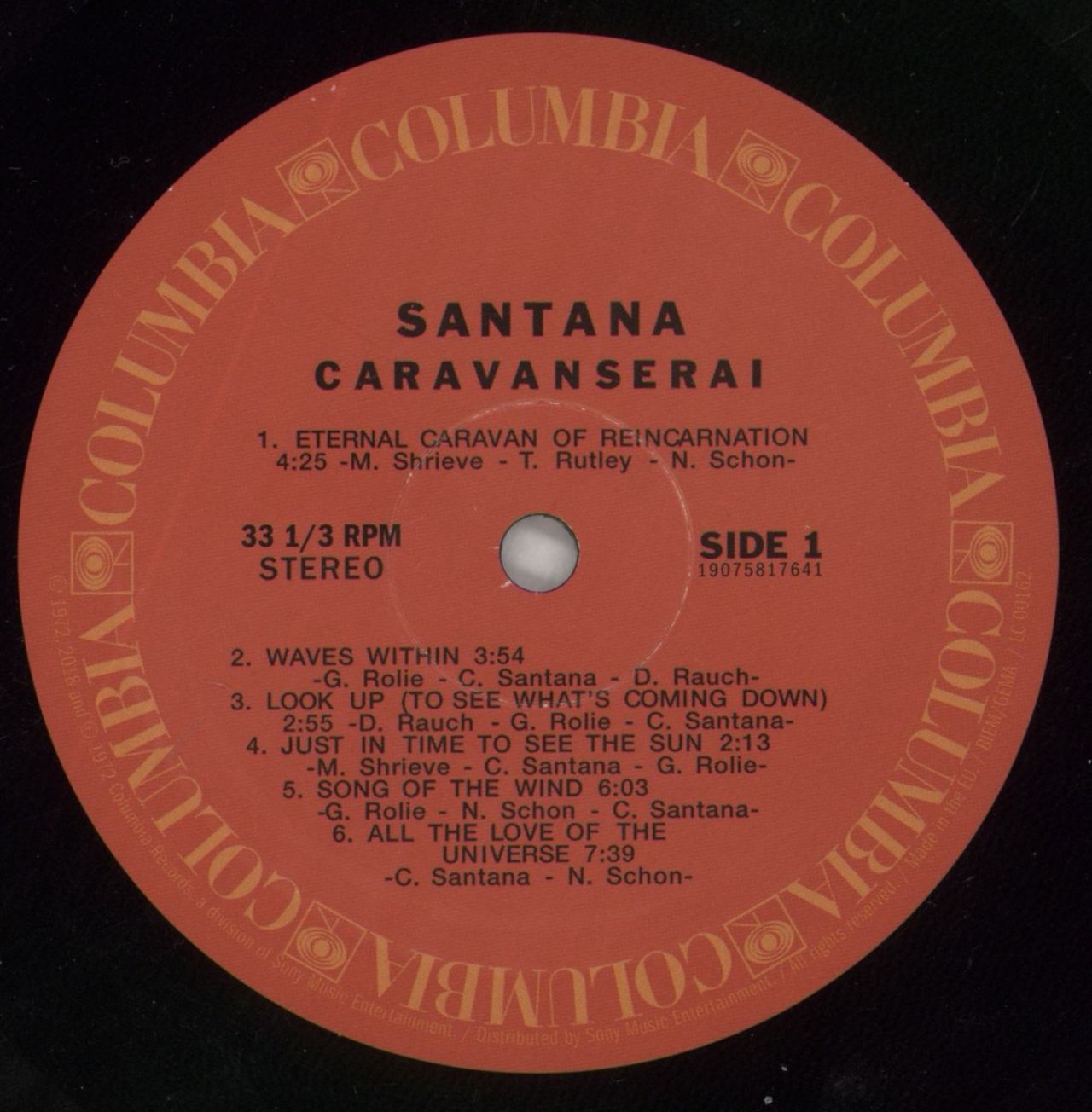 Santana Caravanserai UK Vinyl LP