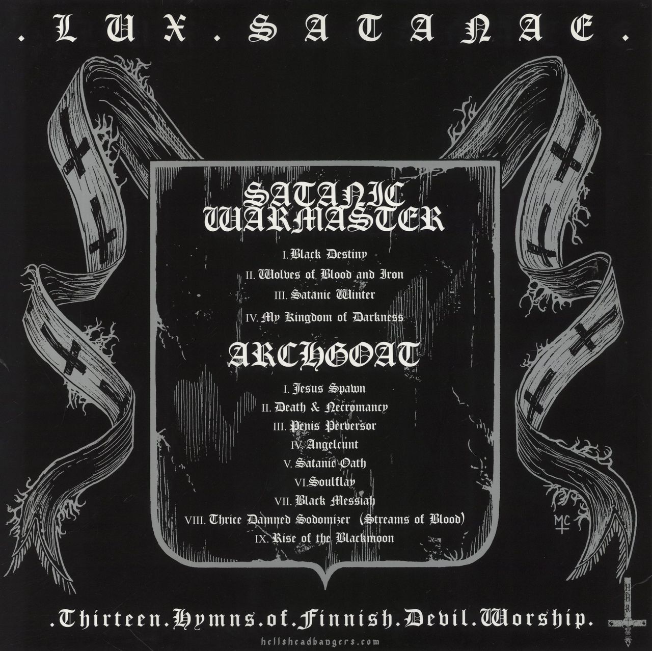 Satanic Warmaster Lux Satanae (Thirteen Hymns Of Finnish Devil Worship) US Vinyl LP