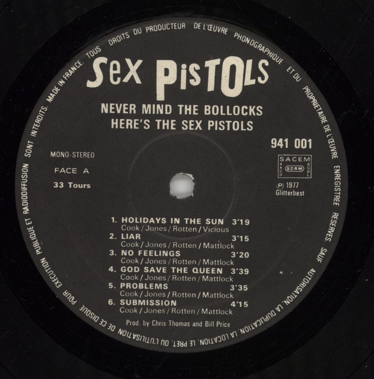 Sex Pistols Never Mind The Bollocks - Yellow & Pink Non Laminated French Vinyl LP