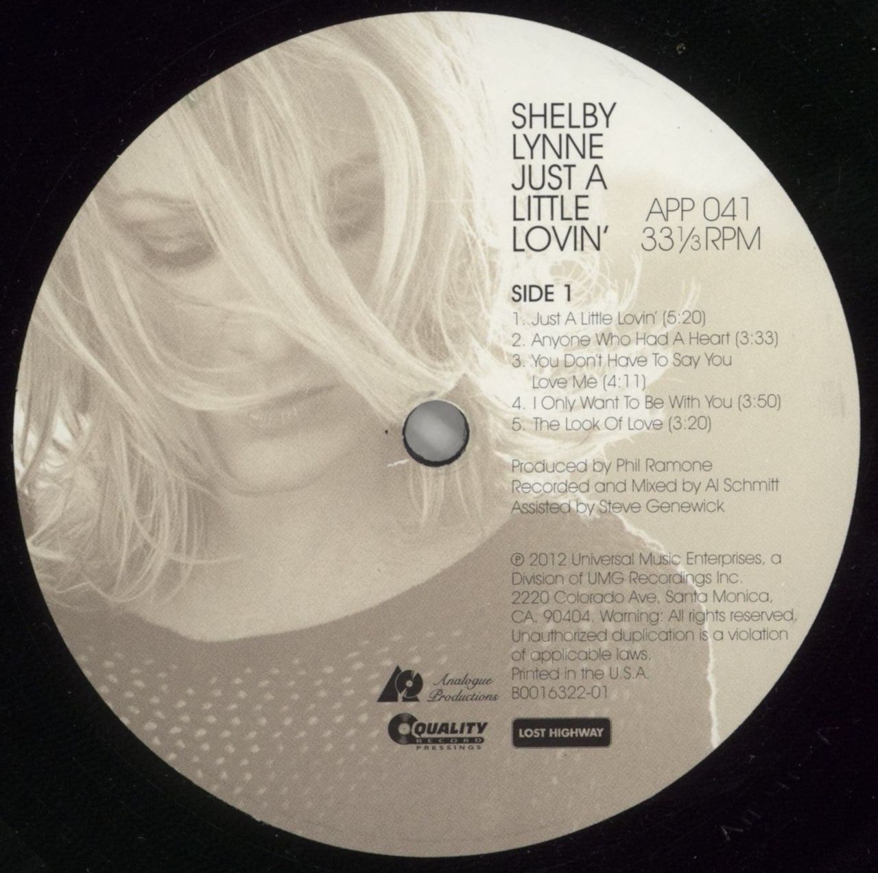 Shelby Lynne Just A Little Lovin' - 200gm Vinyl US Vinyl LP